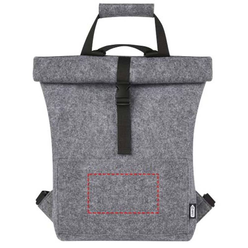 Felta GRS recyklovaná plstená rolovacia taška na bicykel 13 l, sivá Mid Felta GRS recyklovaná plstená rolovacia taška na bicykel 13 l, sivá Mid