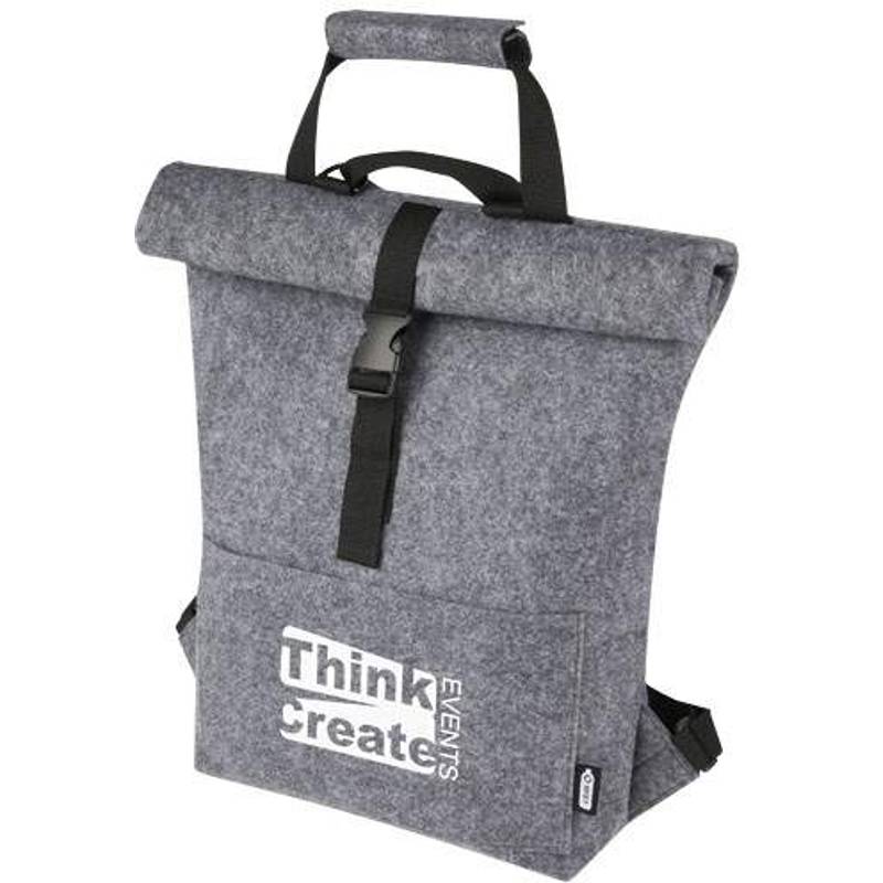 Felta GRS recyklovaná plstená rolovacia taška na bicykel 13 l, sivá Mid Felta GRS recyklovaná plstená rolovacia taška na bicykel 13 l, sivá Mid