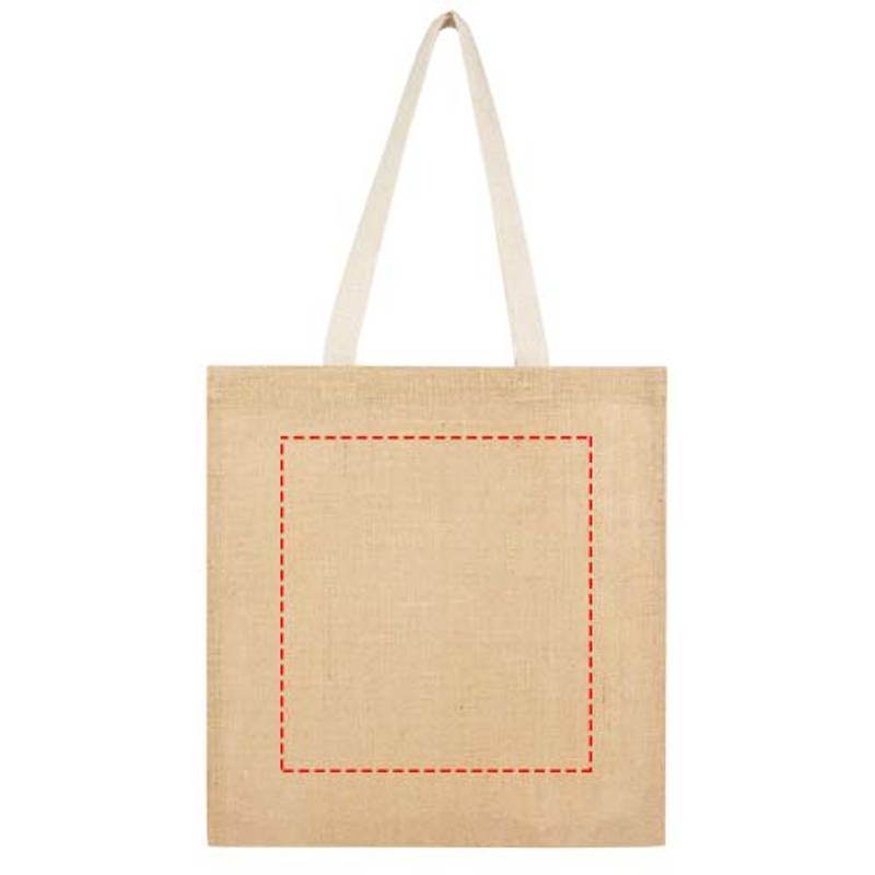 Juta 300 g/m² jutová nákupná taška 7 l, hnedá Natural - biela Juta 300 g/m² jutová nákupná taška 7 l, hnedá Natural - biela