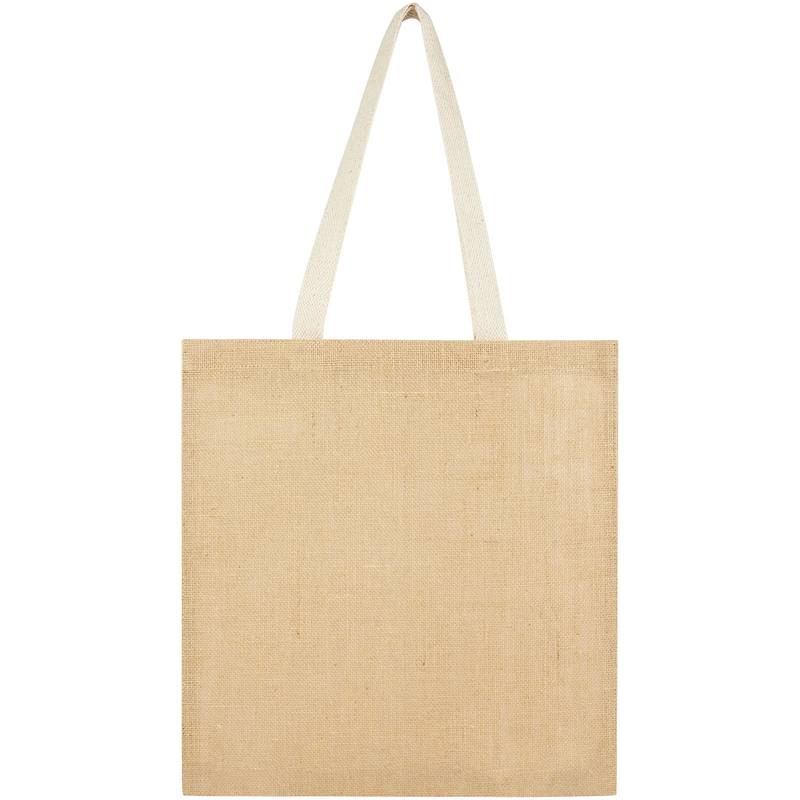 Juta 300 g/m² jutová nákupná taška 7 l, hnedá Natural - biela Juta 300 g/m² jutová nákupná taška 7 l, hnedá Natural - biela