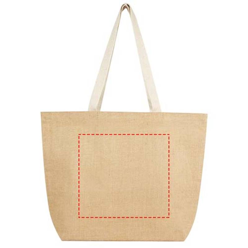 Juta 300 g/m² jutová nákupná taška 12 l, hnedá Natural - biela Juta 300 g/m² jutová nákupná taška 12 l, hnedá Natural - biela