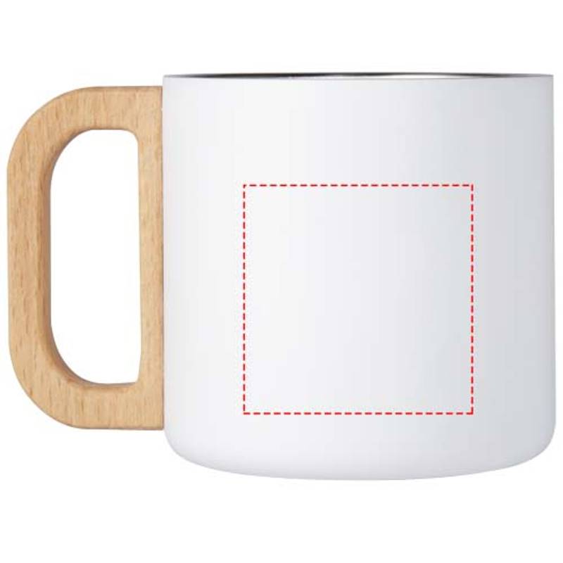 Bjorn 360ml hrnček z recyklovanej nerezovej ocele s medenou vákuovou izoláciou, biela Bjorn 360ml hrnček z recyklovanej nerezovej ocele s medenou vákuovou izoláciou, biela