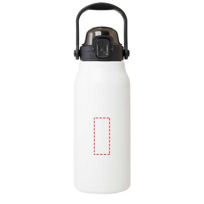 Giganto 1600ml recyklovaná medená vákuovo izolovaná fľaša z nerezovej ocele, biela Giganto 1600ml recyklovaná medená vákuovo izolovaná fľaša z nerezovej ocele, biela