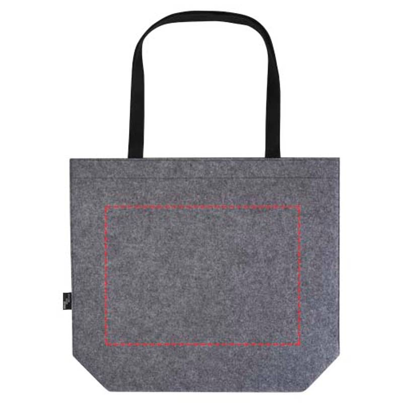 Nákupná taška s klinom z GRS recyklovanej plsti, 20 l Felta, sivá Mid Nákupná taška s klinom z GRS recyklovanej plsti, 20 l Felta, sivá Mid