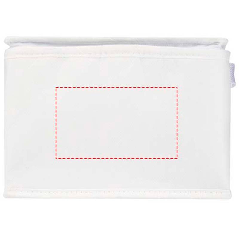 Chladiaca taška z recyklovanej netkanej textílie na 6 plechoviek, 4 l Spectrum, biela Chladiaca taška z recyklovanej netkanej textílie na 6 plechoviek, 4 l Spectrum, biela