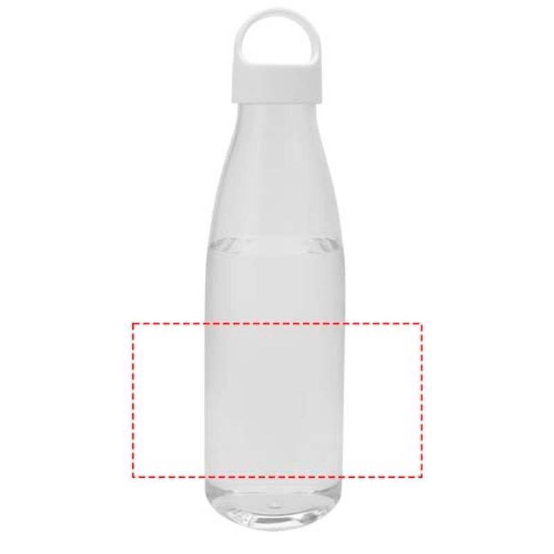 Fľaša na vodu z recyklovaného plastu s objemom 800 ml Bergen, transparentná Fľaša na vodu z recyklovaného plastu s objemom 800 ml Bergen, transparentná