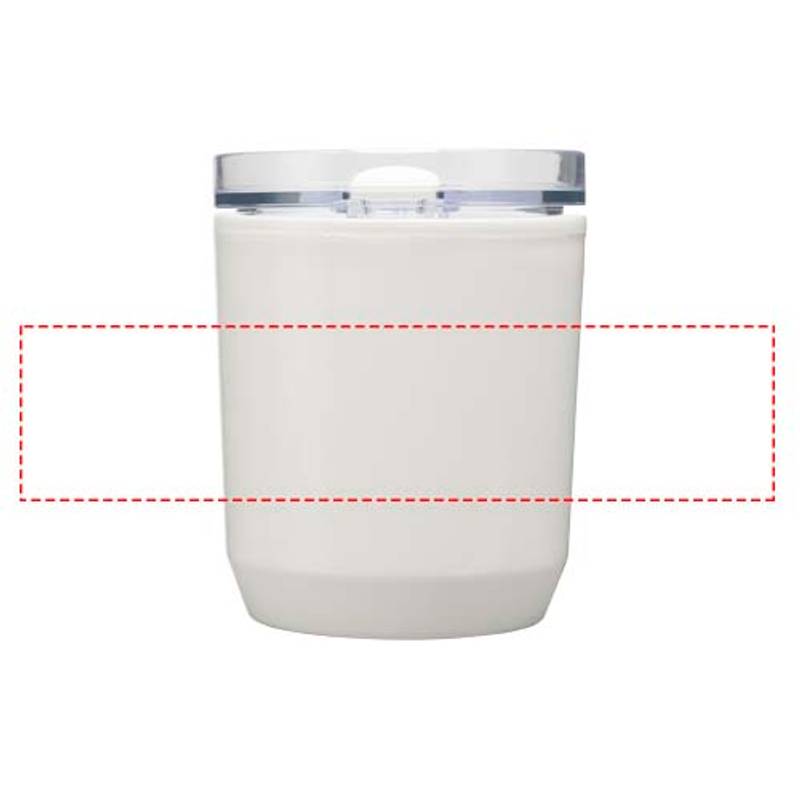 Dvojstenný kelímok z recyklovaného plastu s objemom 180 ml Hudson, biela Dvojstenný kelímok z recyklovaného plastu s objemom 180 ml Hudson, biela