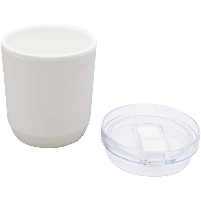 Dvojstenný kelímok z recyklovaného plastu s objemom 180 ml Hudson, biela Dvojstenný kelímok z recyklovaného plastu s objemom 180 ml Hudson, biela