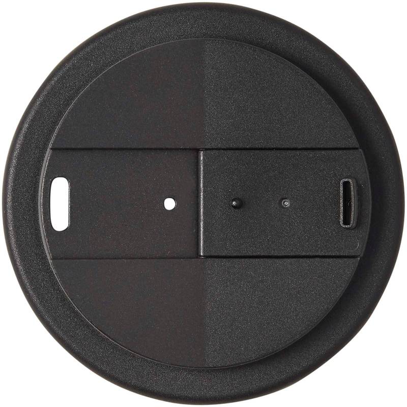 Americano® Eco 350ml recyklovaný hrnček s vekom odolným proti rozliatiu, čierna Americano® Eco 350ml recyklovaný hrnček s vekom odolným proti rozliatiu, čierna