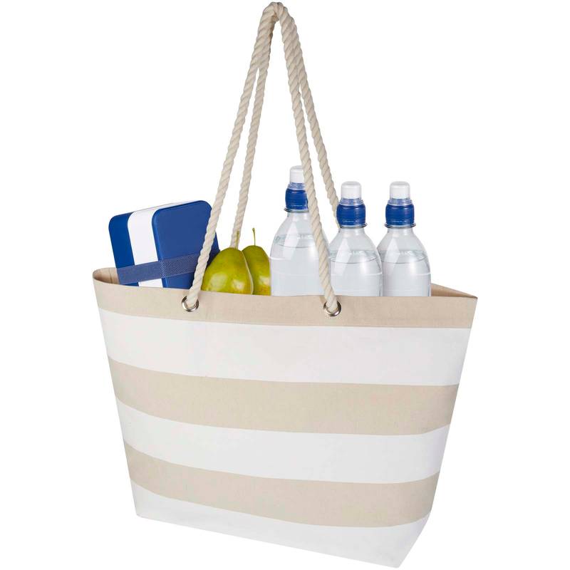 GRS recyklovaná plážová nákupná taška s gramážou 270 g/m² Florida 18L, hnedá Natural GRS recyklovaná plážová nákupná taška s gramážou 270 g/m² Florida 18L, hnedá Natural