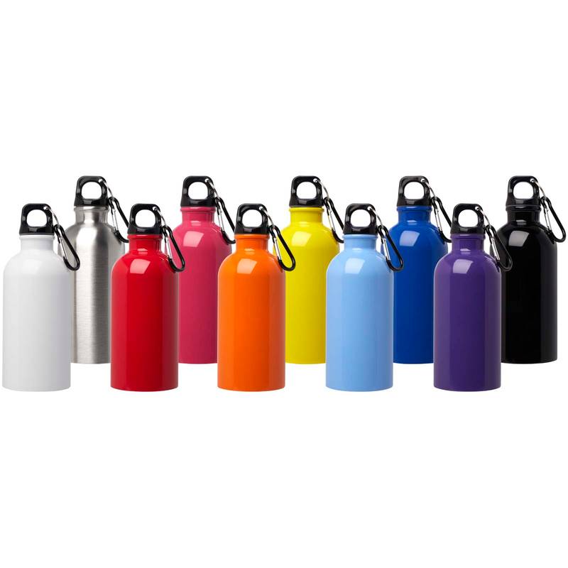 400ml fľaša na vodu Oregon z nerezovej ocele a karabínou, biela 400ml fľaša na vodu Oregon z nerezovej ocele a karabínou, biela
