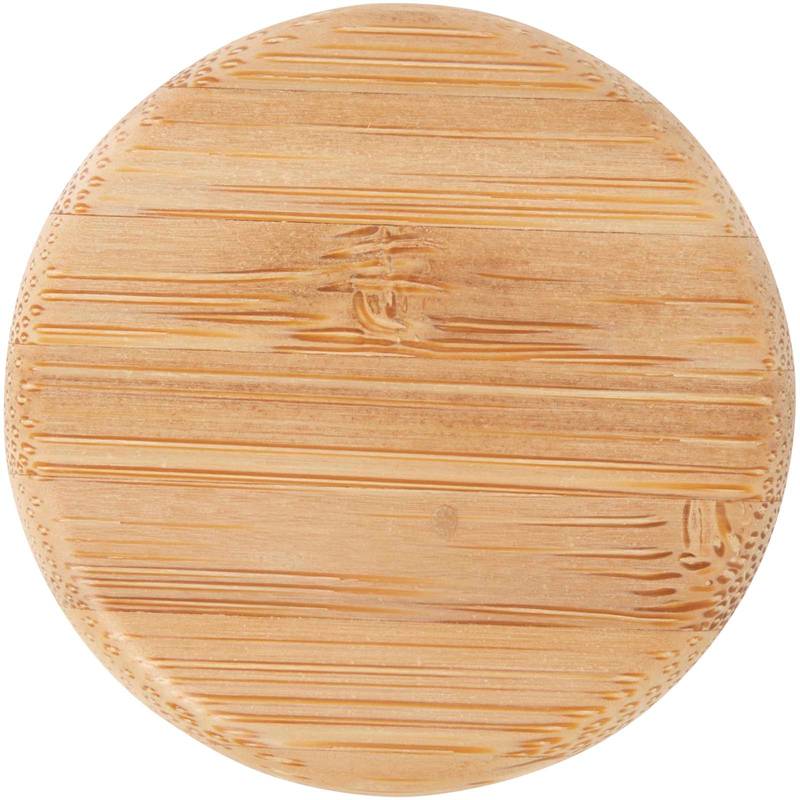 Fľaša Lume s objemom 500 ml, z matného sodnovápenatého skla s bambusovým viečkom, biela Fľaša Lume s objemom 500 ml, z matného sodnovápenatého skla s bambusovým viečkom, biela