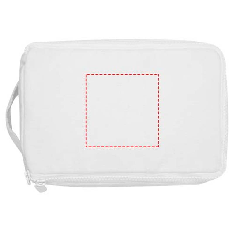 Recyklovaný organizér na toaletné potreby Pack Aware™ s gramážou 500 g/m², biela Recyklovaný organizér na toaletné potreby Pack Aware™ s gramážou 500 g/m², biela