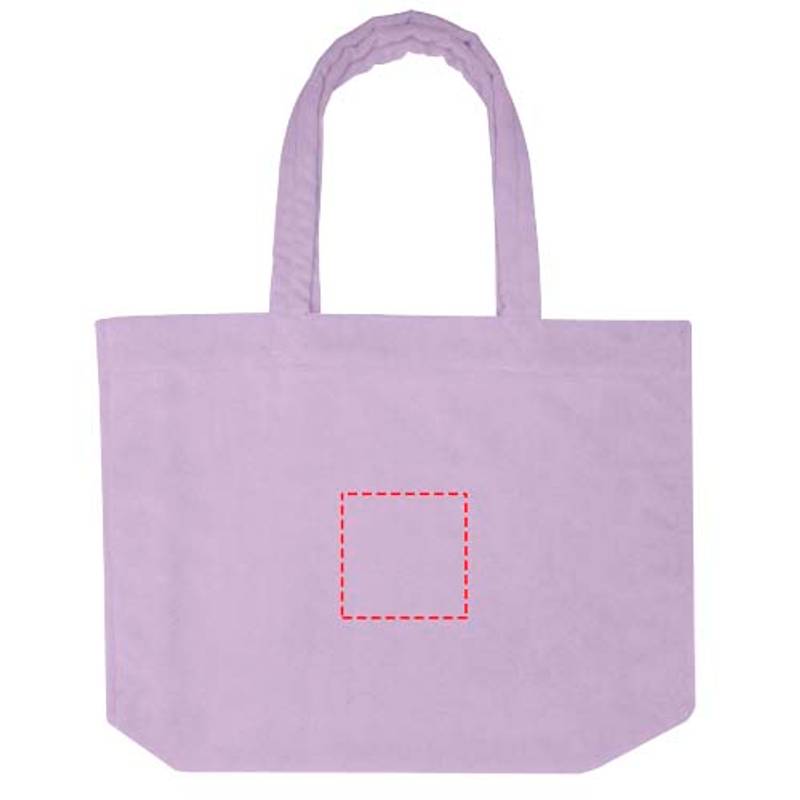 Nákupná a plážová taška Siam z recyklovaného froté, s certifikáciou GRS a objem 13 l, fialová Lilac Nákupná a plážová taška Siam z recyklovaného froté, s certifikáciou GRS a objem 13 l, fialová Lilac