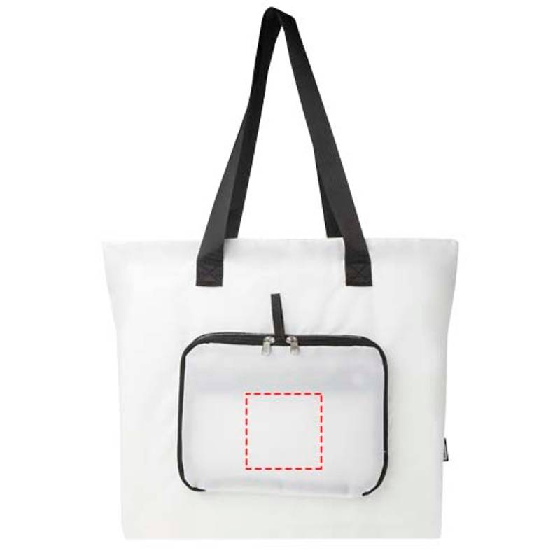 Skladacia nákupná taška EcoFold z materiálu RPET as objemom 16 l, biela Skladacia nákupná taška EcoFold z materiálu RPET as objemom 16 l, biela