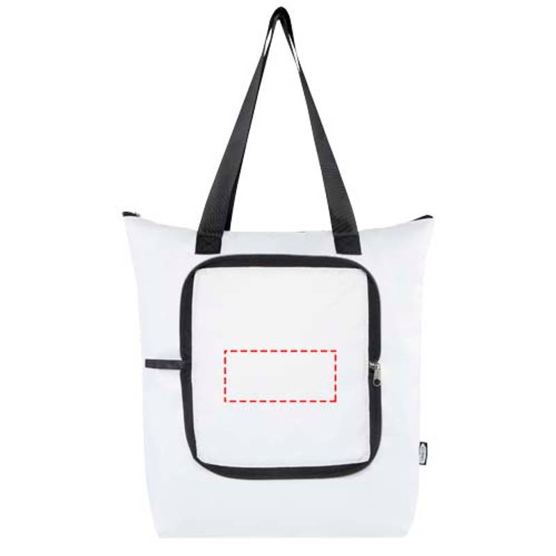 Skladacia nákupná chladiaca taška EcoFold z materiálu RPET s objemom 15 l, biela Skladacia nákupná chladiaca taška EcoFold z materiálu RPET s objemom 15 l, biela