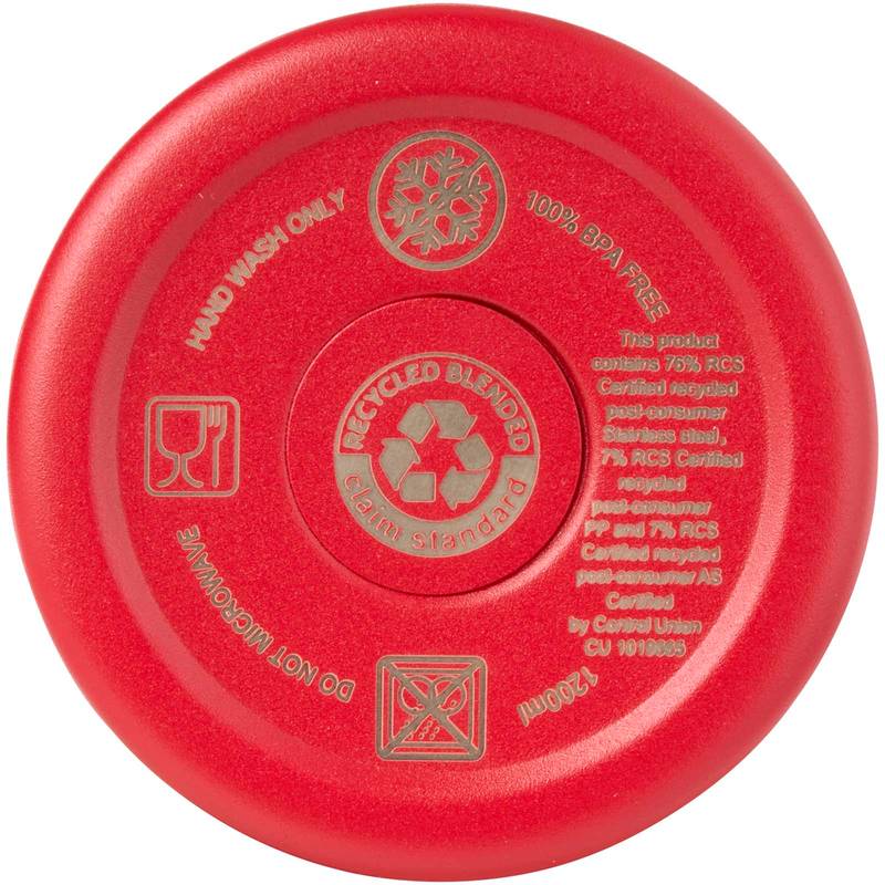 Sydney 1200ml medený vákuovo izolovaný hrnček so slamkou a dvojitou stenou, červená Sydney 1200ml medený vákuovo izolovaný hrnček so slamkou a dvojitou stenou, červená