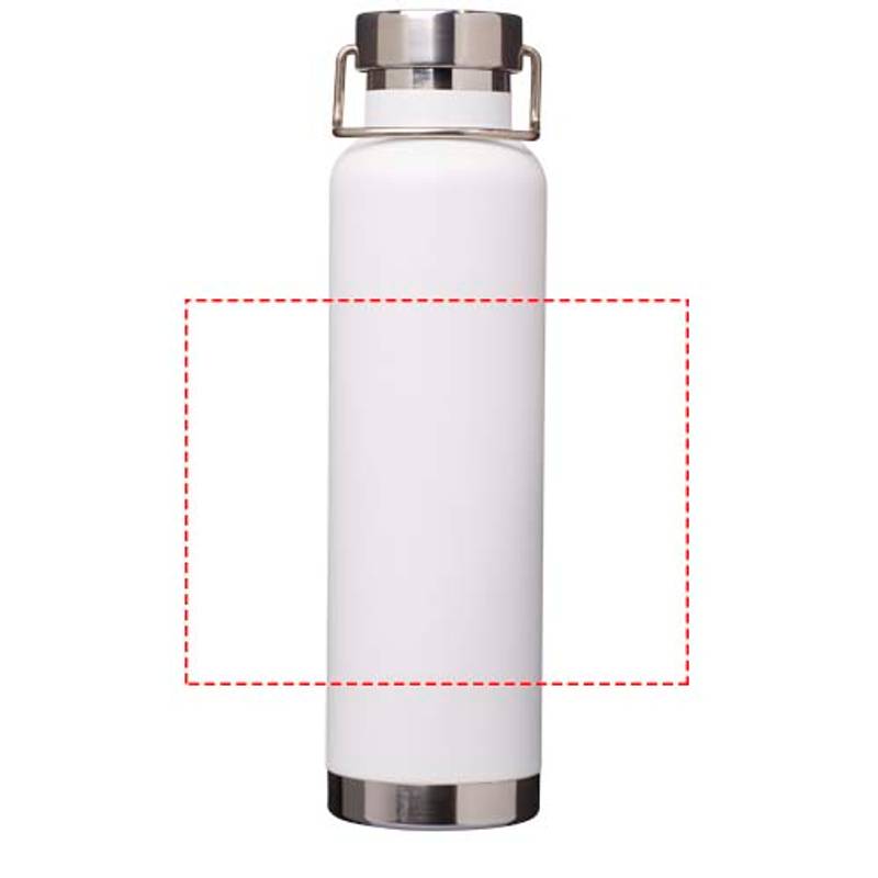 650ml nerezová fľaša na vodu Thor s medenou vákuovou izoláciou a certifikáciou RCS, biela 650ml nerezová fľaša na vodu Thor s medenou vákuovou izoláciou a certifikáciou RCS, biela