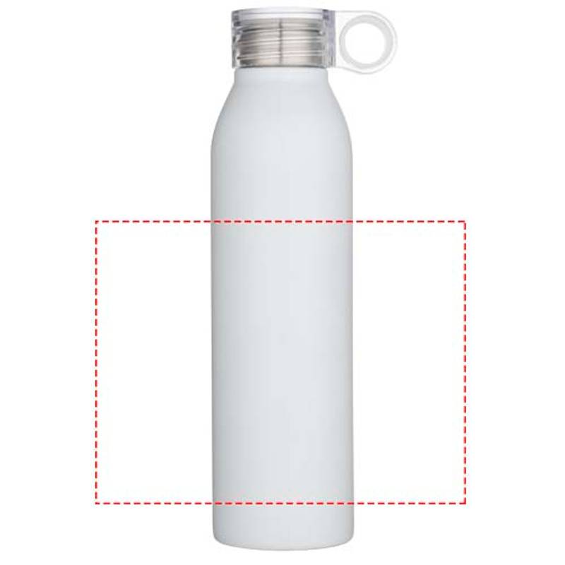 650ml fľaša na vodu Grom z recyklovanej nerezovej ocele , biela 650ml fľaša na vodu Grom z recyklovanej nerezovej ocele , biela