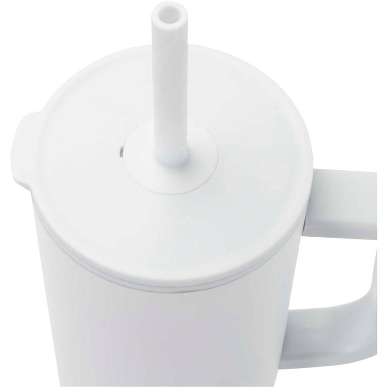 900ml termohrnček Brady a silikónovou slamkou, biela 900ml termohrnček Brady a silikónovou slamkou, biela