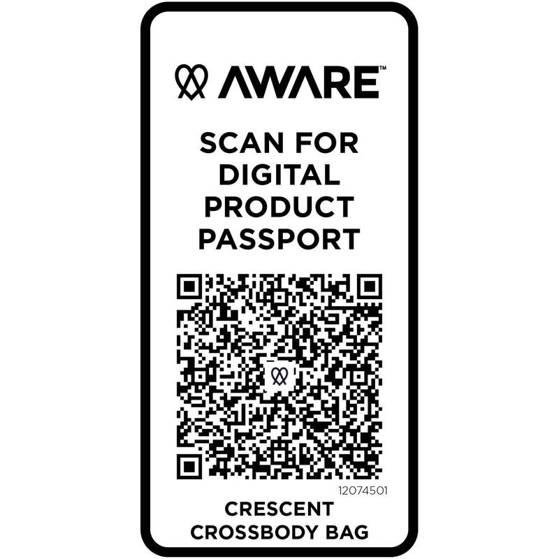 Crescent 500 g/m² Aware™ recyklovaná taška cez rameno, biela Crescent 500 g/m² Aware™ recyklovaná taška cez rameno, biela