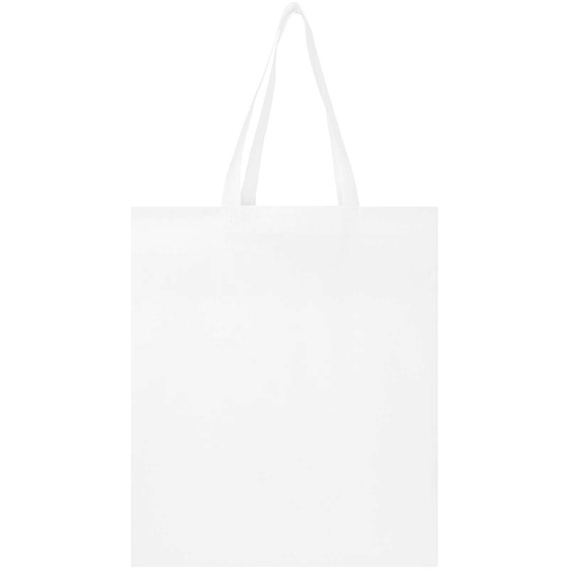 Nákupná taška EcoSeal s klinom z netkanej textílie, 12 l, biela Nákupná taška EcoSeal s klinom z netkanej textílie, 12 l, biela