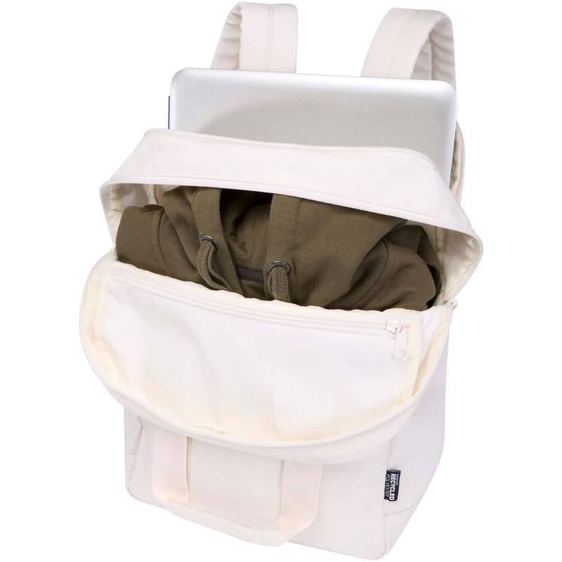 Cestovný batoh na 14″ notebook Trip Aware™ z recyklovaného materiálu s objemom 9 l, biela Creme Cestovný batoh na 14″ notebook Trip Aware™ z recyklovaného materiálu s objemom 9 l, biela Creme
