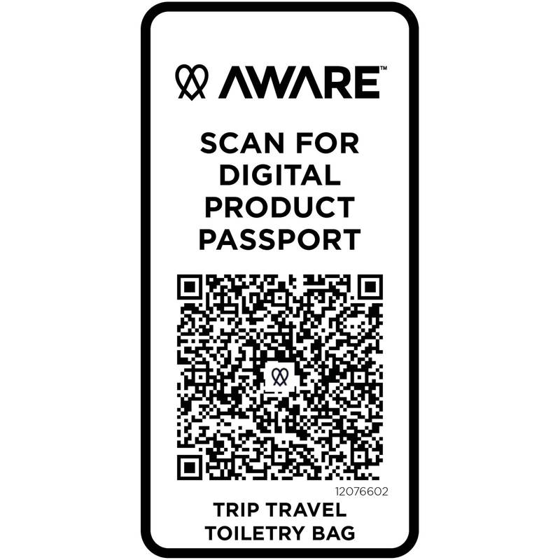 Cestovná toaletná taška Trip Aware™ z recyklovaného materiálu s objemom 6 l, biela Creme Cestovná toaletná taška Trip Aware™ z recyklovaného materiálu s objemom 6 l, biela Creme