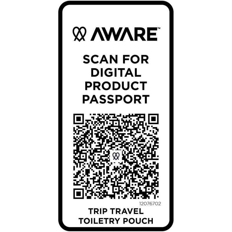 Cestovná taštička na toaletné potreby Trip Aware™ z recyklovaného materiálu s objemom 2 l, biela Cre Cestovná taštička na toaletné potreby Trip Aware™ z recyklovaného materiálu s objemom 2 l, biela Cre