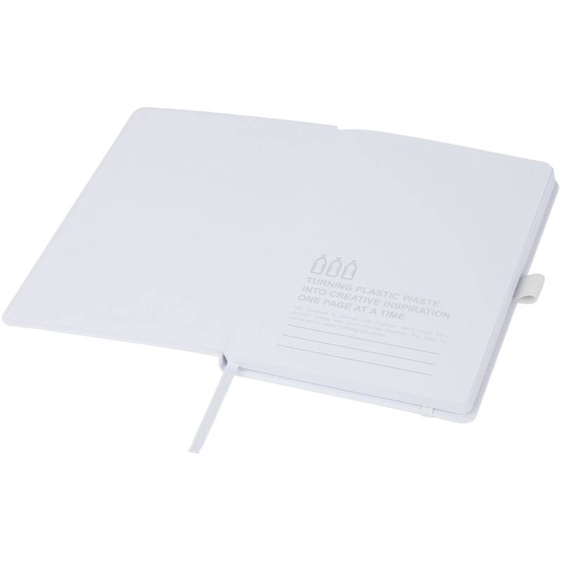 Zápisník s pevnou obálkou Thalaasa z plastu recyklovaného z oceánu, biela Zápisník s pevnou obálkou Thalaasa z plastu recyklovaného z oceánu, biela
