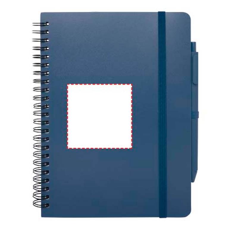 Zápisník s pevnou obálkou formátu A5 Thalaasa s guľôčkovým perom, modrá Aquamarine Zápisník s pevnou obálkou formátu A5 Thalaasa s guľôčkovým perom, modrá Aquamarine