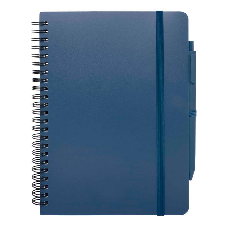 Zápisník s pevnou obálkou formátu A5 Thalaasa s guľôčkovým perom, modrá Aquamarine Zápisník s pevnou obálkou formátu A5 Thalaasa s guľôčkovým perom, modrá Aquamarine