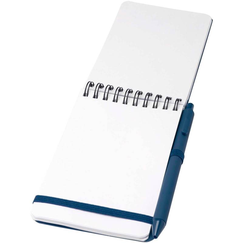 Zápisník s pevnou obálkou formátu A6 Thalaasa s guľôčkovým perom, modrá Aquamarine Zápisník s pevnou obálkou formátu A6 Thalaasa s guľôčkovým perom, modrá Aquamarine