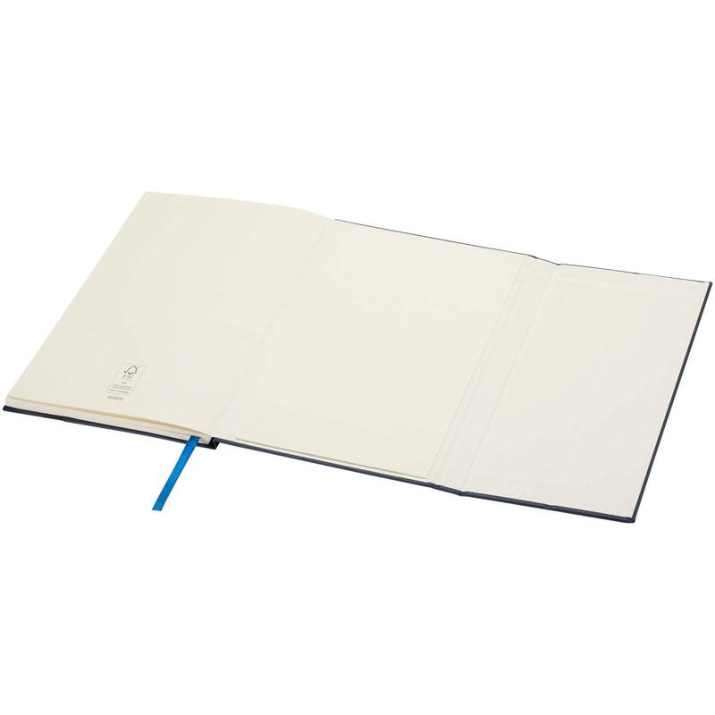 Zápisník Alejandra A5 s pevnu obálkou z recyklovaného plastu, modrá Aquamarine Zápisník Alejandra A5 s pevnu obálkou z recyklovaného plastu, modrá Aquamarine