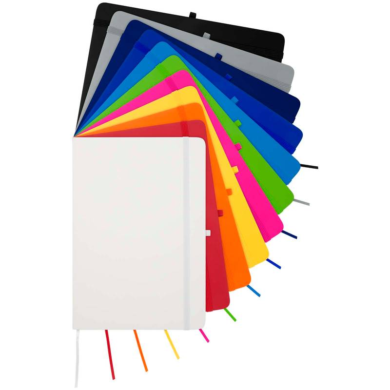 Zápisník formátu A5 s pevnou obálkou Spectrum Plus, biela Zápisník formátu A5 s pevnou obálkou Spectrum Plus, biela