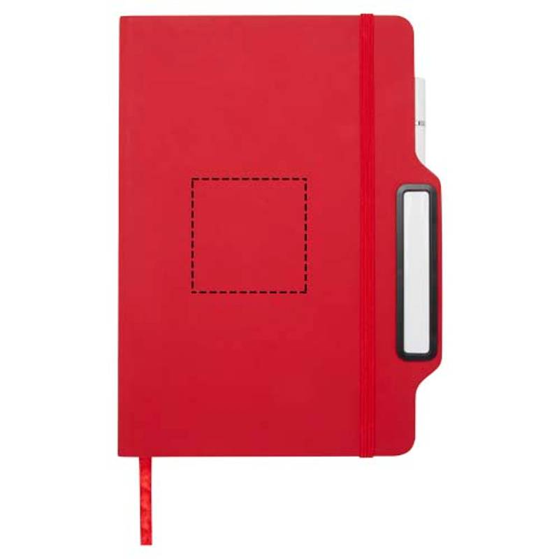 Zápisník s pevnou obálkou formátu A5 Nexus so sadou pera a ceruzky, červená Zápisník s pevnou obálkou formátu A5 Nexus so sadou pera a ceruzky, červená