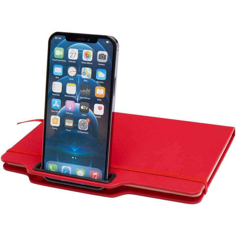 Zápisník s pevnou obálkou formátu A5 Nexus so sadou pera a ceruzky, červená Zápisník s pevnou obálkou formátu A5 Nexus so sadou pera a ceruzky, červená