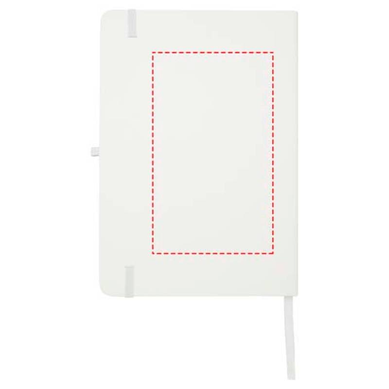 Recyklovaný zápisník A5 s pevnou obálkou a linajkovými stránkami Teak, biela Recyklovaný zápisník A5 s pevnou obálkou a linajkovými stránkami Teak, biela