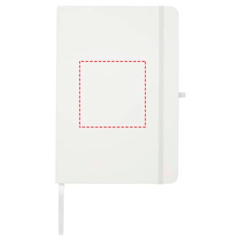 Recyklovaný zápisník A5 s pevnou obálkou a linajkovými stránkami Teak, biela Recyklovaný zápisník A5 s pevnou obálkou a linajkovými stránkami Teak, biela