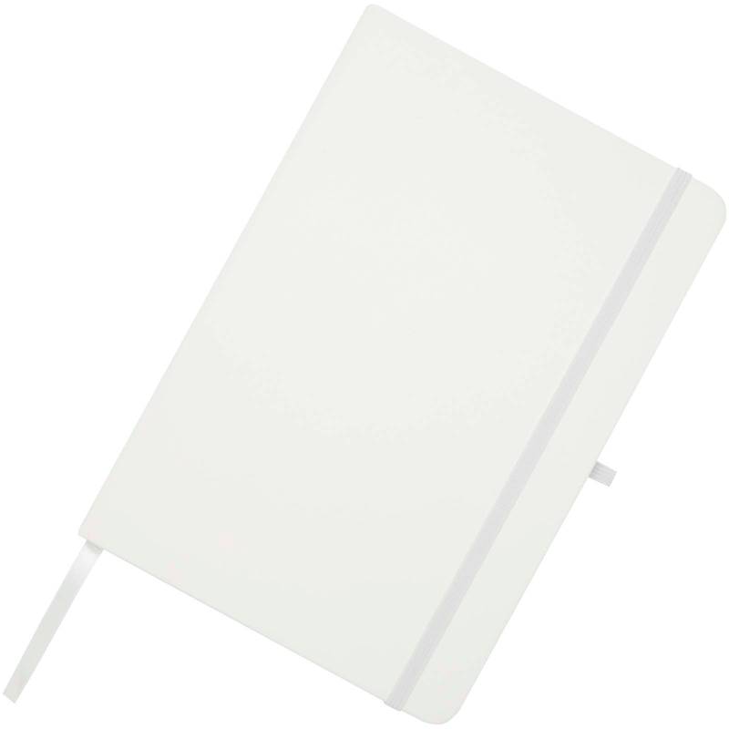 Recyklovaný zápisník A5 s pevnou obálkou a linajkovými stránkami Teak, biela Recyklovaný zápisník A5 s pevnou obálkou a linajkovými stránkami Teak, biela