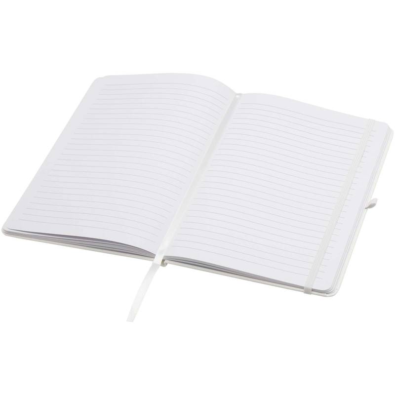 Recyklovaný zápisník A5 s pevnou obálkou a linajkovými stránkami Teak, biela Recyklovaný zápisník A5 s pevnou obálkou a linajkovými stránkami Teak, biela