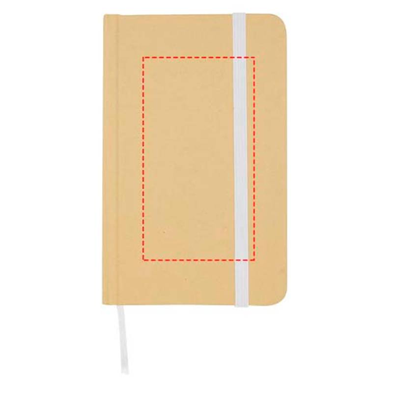 Recyklovaný zápisník A6 s pevnou obálkou bez liniek Reed, biela Recyklovaný zápisník A6 s pevnou obálkou bez liniek Reed, biela