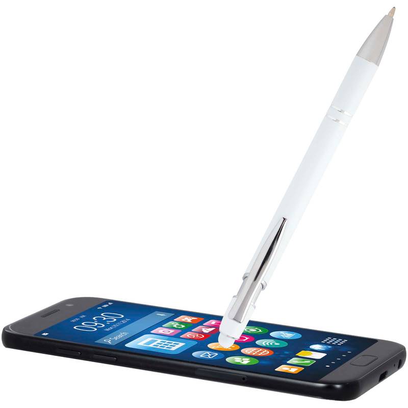 Guľôčkové pero v striebornom prevedení Kish, biela Guľôčkové pero v striebornom prevedení Kish, biela