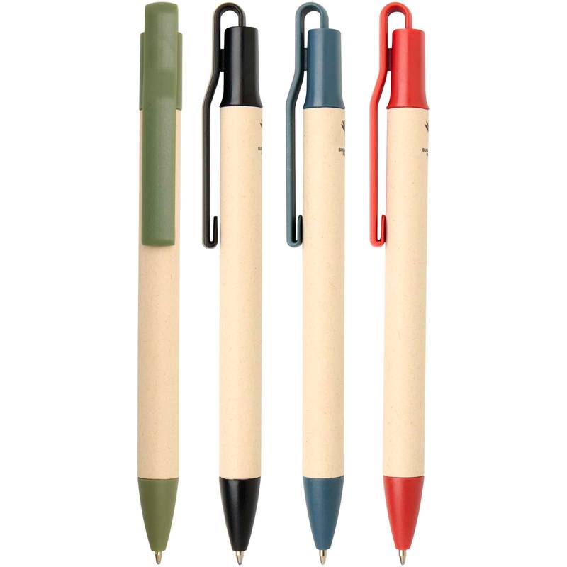 Guľôčkové pero Liliana z papiera z cukrovej trstiny (modrý atrament), červená Brick Guľôčkové pero Liliana z papiera z cukrovej trstiny (modrý atrament), červená Brick