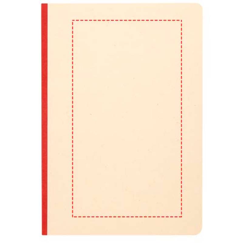 Zápisník Liliana formátu A5 s měkkou obálkou z papíru z cukrové třtiny a RPET, červená Brick Zápisník Liliana formátu A5 s měkkou obálkou z papíru z cukrové třtiny a RPET, červená Brick