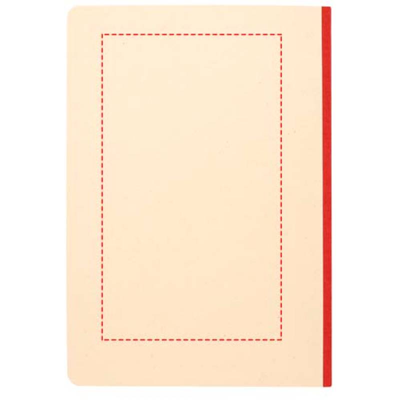 Zápisník Liliana formátu A5 s měkkou obálkou z papíru z cukrové třtiny a RPET, červená Brick Zápisník Liliana formátu A5 s měkkou obálkou z papíru z cukrové třtiny a RPET, červená Brick