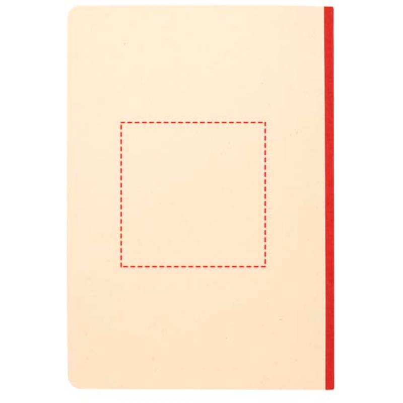 Zápisník Liliana formátu A5 s měkkou obálkou z papíru z cukrové třtiny a RPET, červená Brick Zápisník Liliana formátu A5 s měkkou obálkou z papíru z cukrové třtiny a RPET, červená Brick