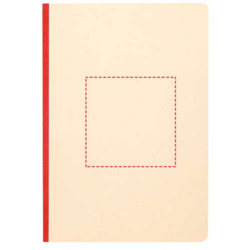 Zápisník Liliana formátu A5 s měkkou obálkou z papíru z cukrové třtiny a RPET, červená Brick Zápisník Liliana formátu A5 s měkkou obálkou z papíru z cukrové třtiny a RPET, červená Brick