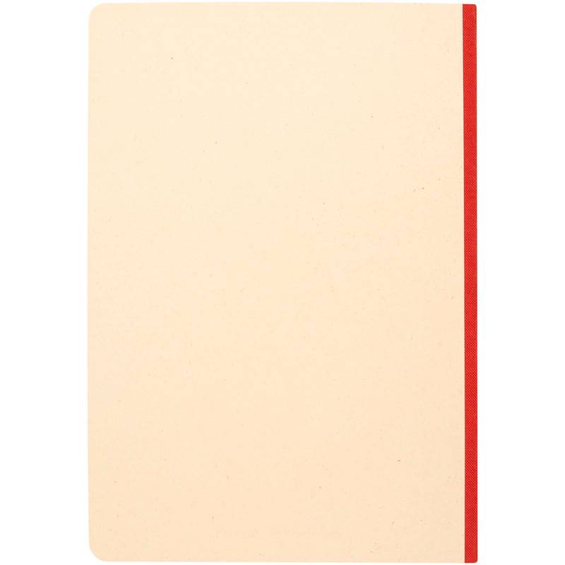 Zápisník Liliana formátu A5 s měkkou obálkou z papíru z cukrové třtiny a RPET, červená Brick Zápisník Liliana formátu A5 s měkkou obálkou z papíru z cukrové třtiny a RPET, červená Brick