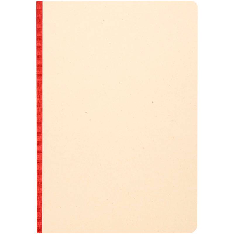 Zápisník Liliana formátu A5 s měkkou obálkou z papíru z cukrové třtiny a RPET, červená Brick Zápisník Liliana formátu A5 s měkkou obálkou z papíru z cukrové třtiny a RPET, červená Brick